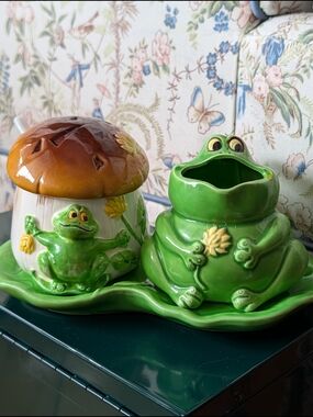 Vtg Cream And Sugar Set